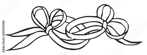 Photos Wedding rings with ribbons