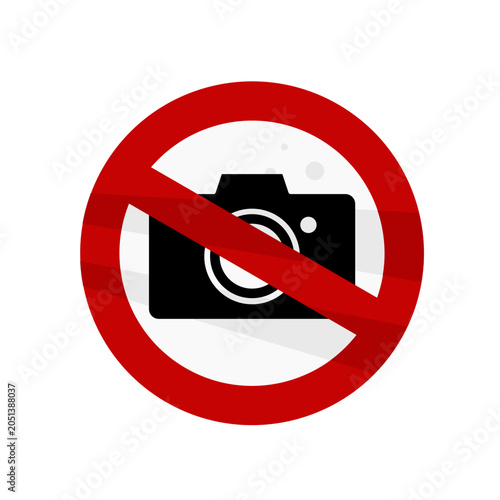 No photo prohibition vector sign