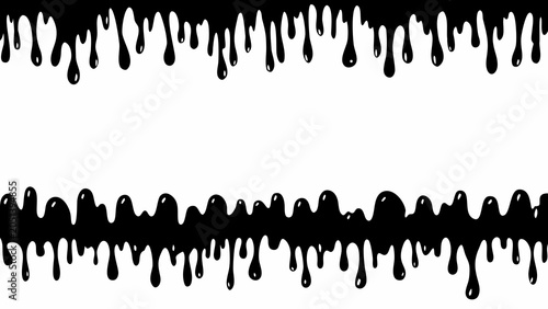 Foto Dripping liquid silhouette pattern on a white background a bold and graphic desi