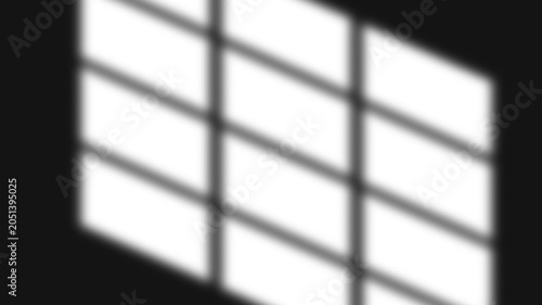 Fotografi abstract window pane shadow pattern on dark background.