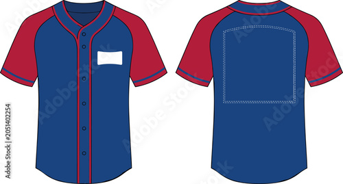 Baseball Jersey Uniform Template Vector Illustration
