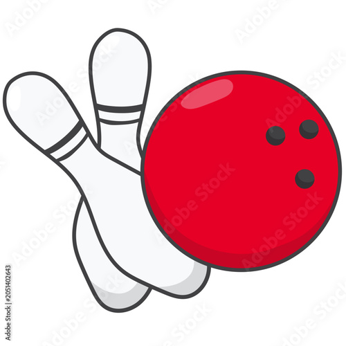 Bowling Pins Cartoon Illustration