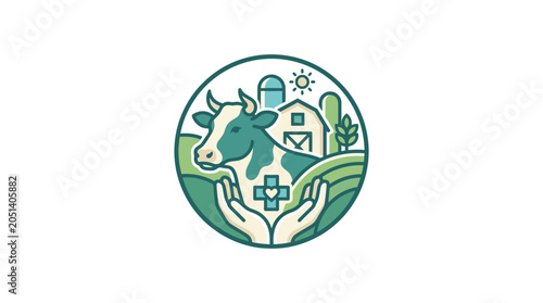 Εκτύπωση καμβά Sustainable Farm Livestock Eco Friendly Practices.