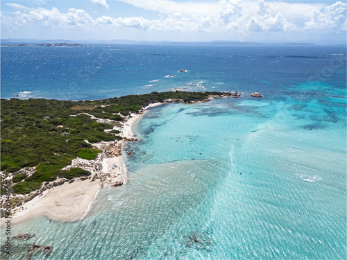 Aerial view of Piana Island, Corsica, France.