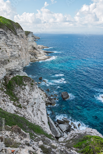Aerial view of Bonifacio, Corsica, France.
