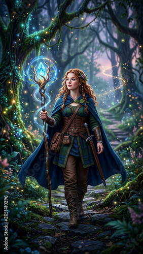 Enchanted Mage in a Magical Forest