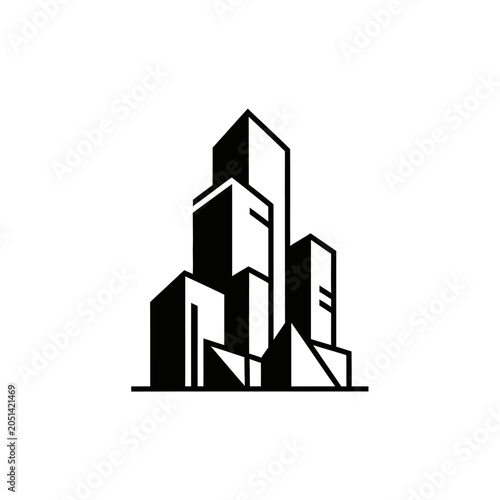 Modern City Skyscraper Building Design.