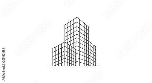 Modern Skyscraper Building Architecture Design.