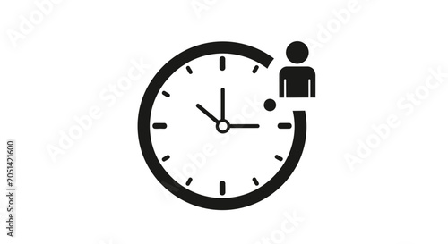 Person Running Past A Clock Face.