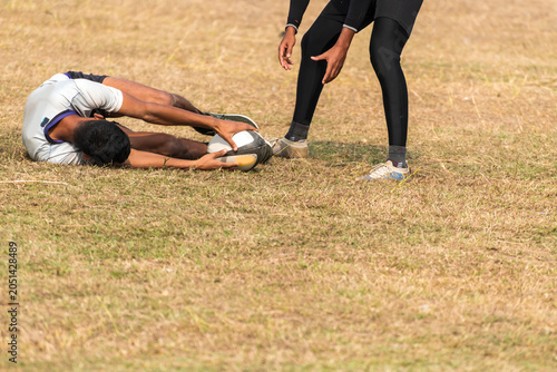 Rugby player tackle a rugby player a rugby player