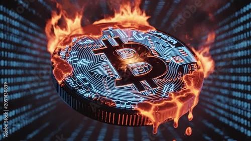 Cryptocurrency, Bitcoin, Flaming, Digital Currency, Blockchain
