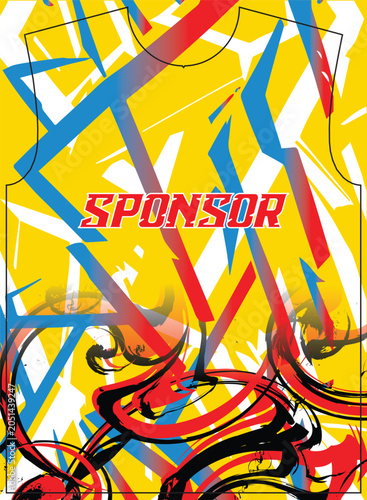 Abstract Sports Jersey Pattern for Football and Esports Uniform Design