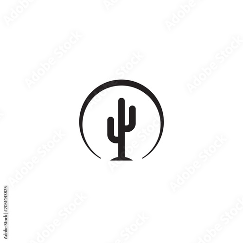 Saguaro Cactus logo or icon design