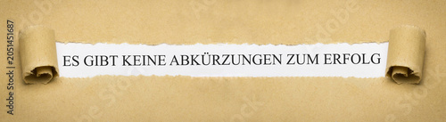 Fotografía Es gibt keine Abkürzungen zum Erfolg