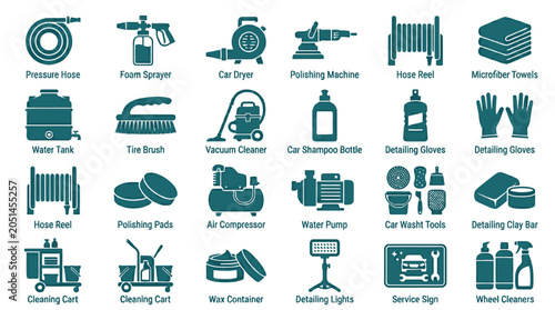 Car Wash and Detailing Tools.