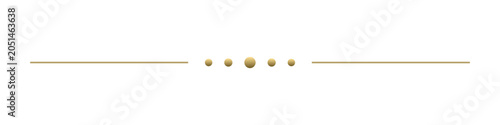 Minimal Gold Divider Line Ornament with Elegant Decorative Dot Accents