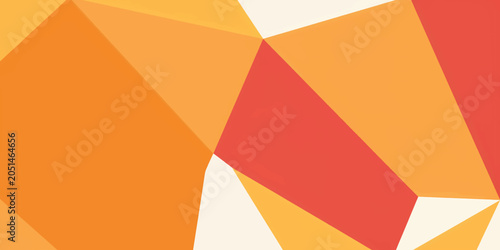An abstract colorful geometric background features a vibrant rainbow vector pattern of 3d origami paper triangle shapes for a modern business web design template.