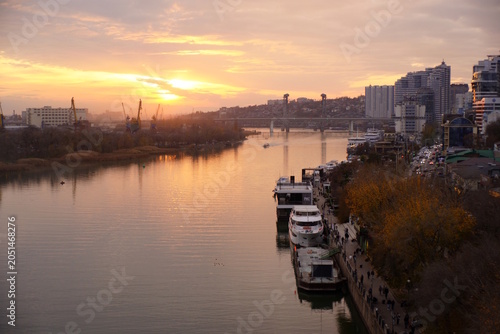 Valokuva View of the city area and the embankment in Rostov-on-don