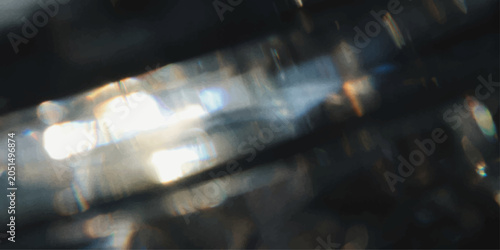 Tableau sur toile Abstract light refraction and reflection create a dazzling display of bokeh and geometric patterns, evoking a sense of wonder and mystery