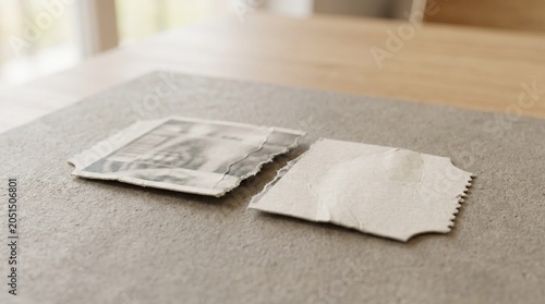 Movie ticket torn in half