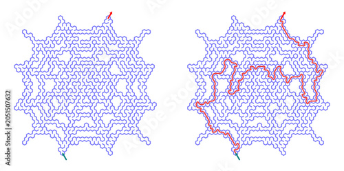 Cute spider web labyrinth game