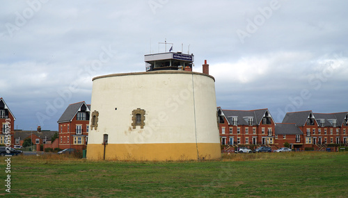 Tableau sur toile Martello Tower in Felixstowe, Suffolk used as a lookout station by the National
