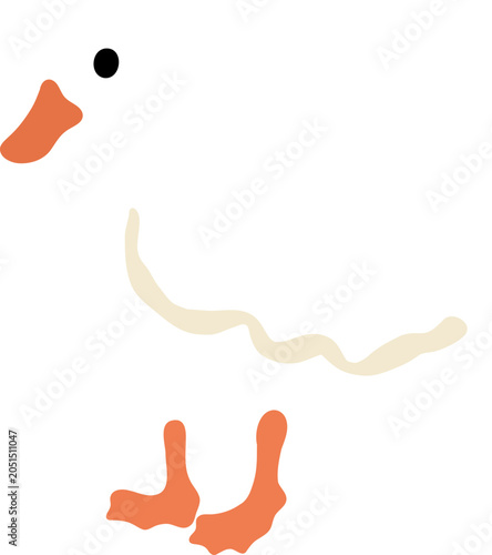 cute goose bird duck vector cartoon illustration 