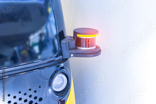 Foto Modern High-Resolution LiDAR Sensor Hardware for Intelligent Electric Vehicles,