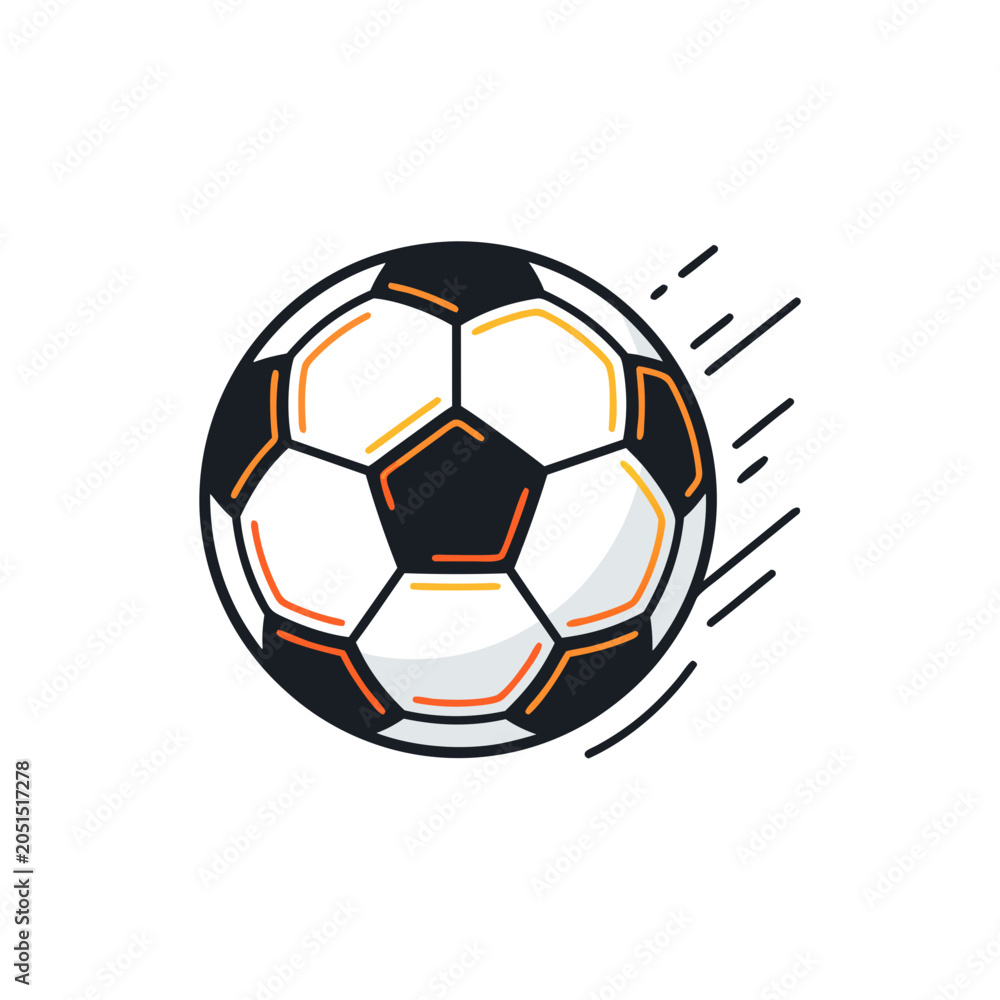 Fototapeta premium Soccer ball flying football