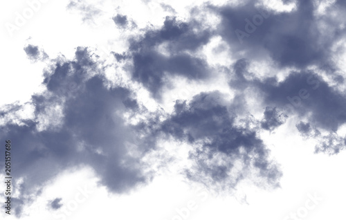 Foto Dark Indigo Storm Clouds Isolated on Transparent Background, Atmospheric Weather