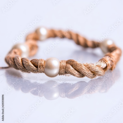 Handmade Braided Bracelet with Pearl Accent