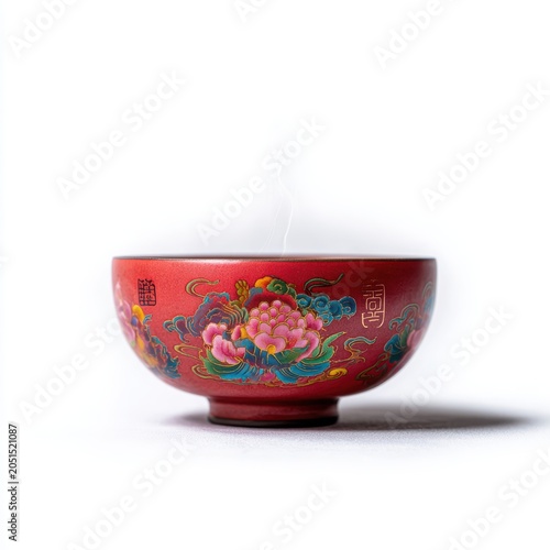 Elegant Ceramic Bowl with Floral Design