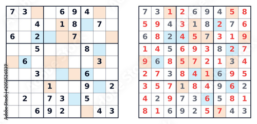 Sudoku puzzle with even-odd constraint, hard level, challenging logic game for adults, printable with answers A4