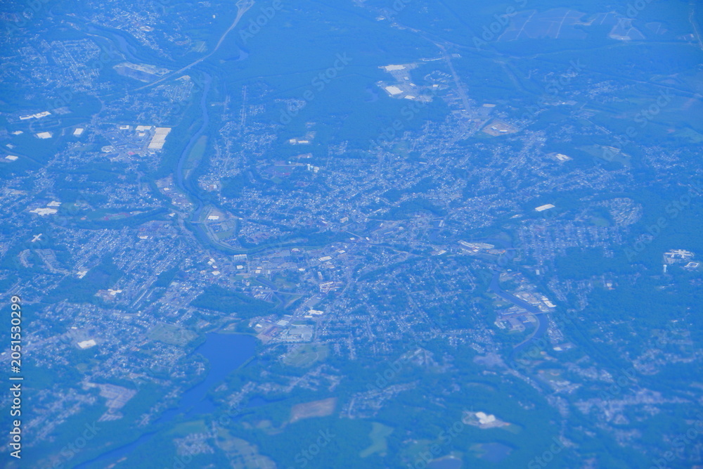 Naklejka premium aerial photo shows the city of Fredericksburg, Virginia,