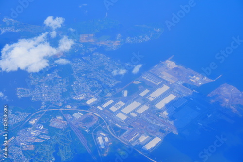 Konstfotografi an aerial view of Tradepoint Atlantic (formerly the Bethlehem Steel mill site) i