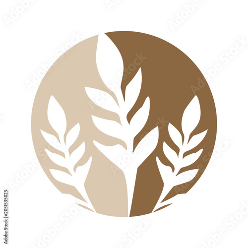Organic Wheat Symbol Vector Icon