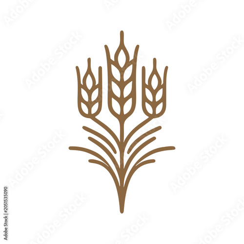 Wheat Plant Icon Vector Design