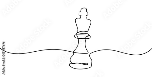 Chess king piece line art design. One continuous line art chess king icon design. leadership and strategy symbol of a chess king line art png and vector on transparent background
