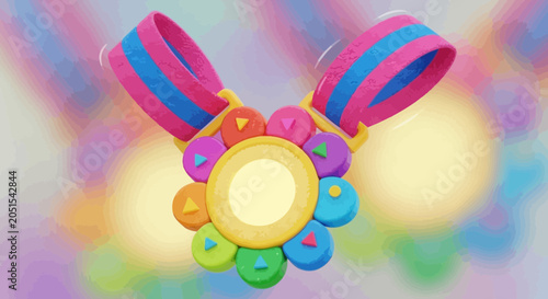 Cuadro en lienzo Colorful Fidget Spinner Toy Closeup.