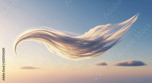 Valokuva Fabric Cloth Flying High Air.