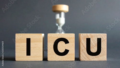 ICU Wooden Blocks with Hourglass