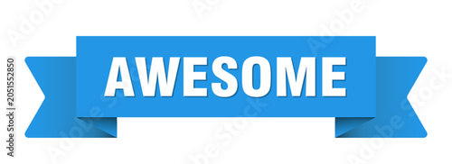 Quadro su tela awesome ribbon isolated on transparent background. awesome ribbon