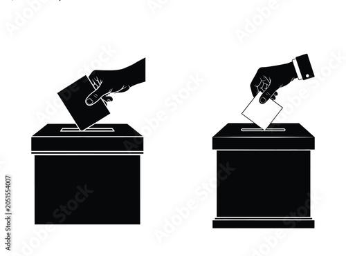 Election Ballot Box Voting Illustration
