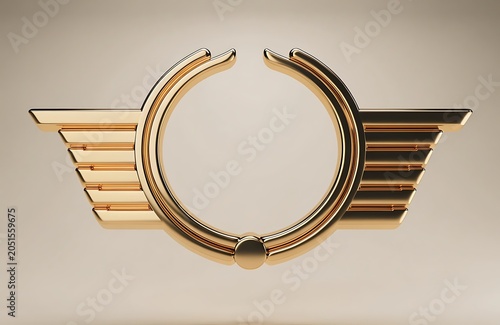 Luxury Gold Wings Icon Graphic Design Asset For Premium Logo
