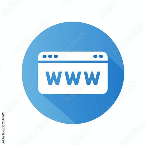 Web Browser Icon with WWW Text