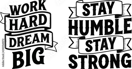 Canvastavla Inspirational quotes on ribbons