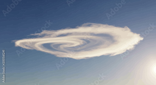 Bild auf Leinwand Unique Cloud Formation in Sky.