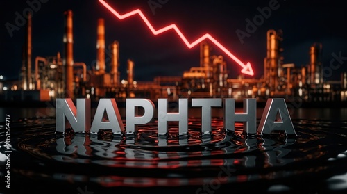Industrial facility backdrop representing naphtha economic challenges and declining trends.