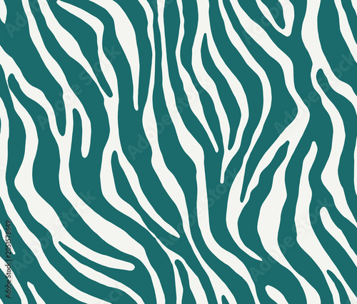 Photography zebra animal skin seamless pattern on teal green, safari texture textile