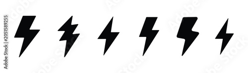 Fotografia Set of Lightning Bolt Icons